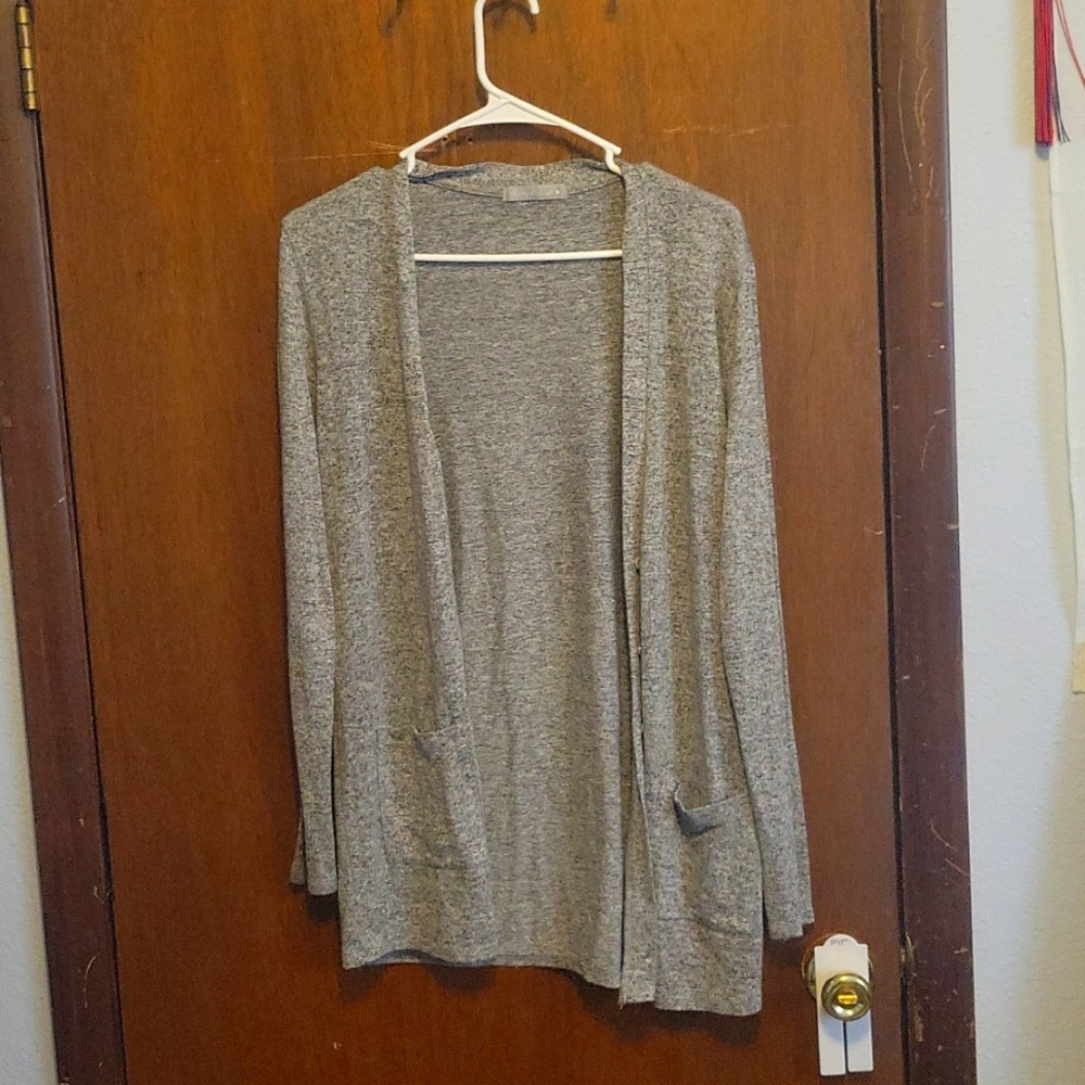Gray cardigan